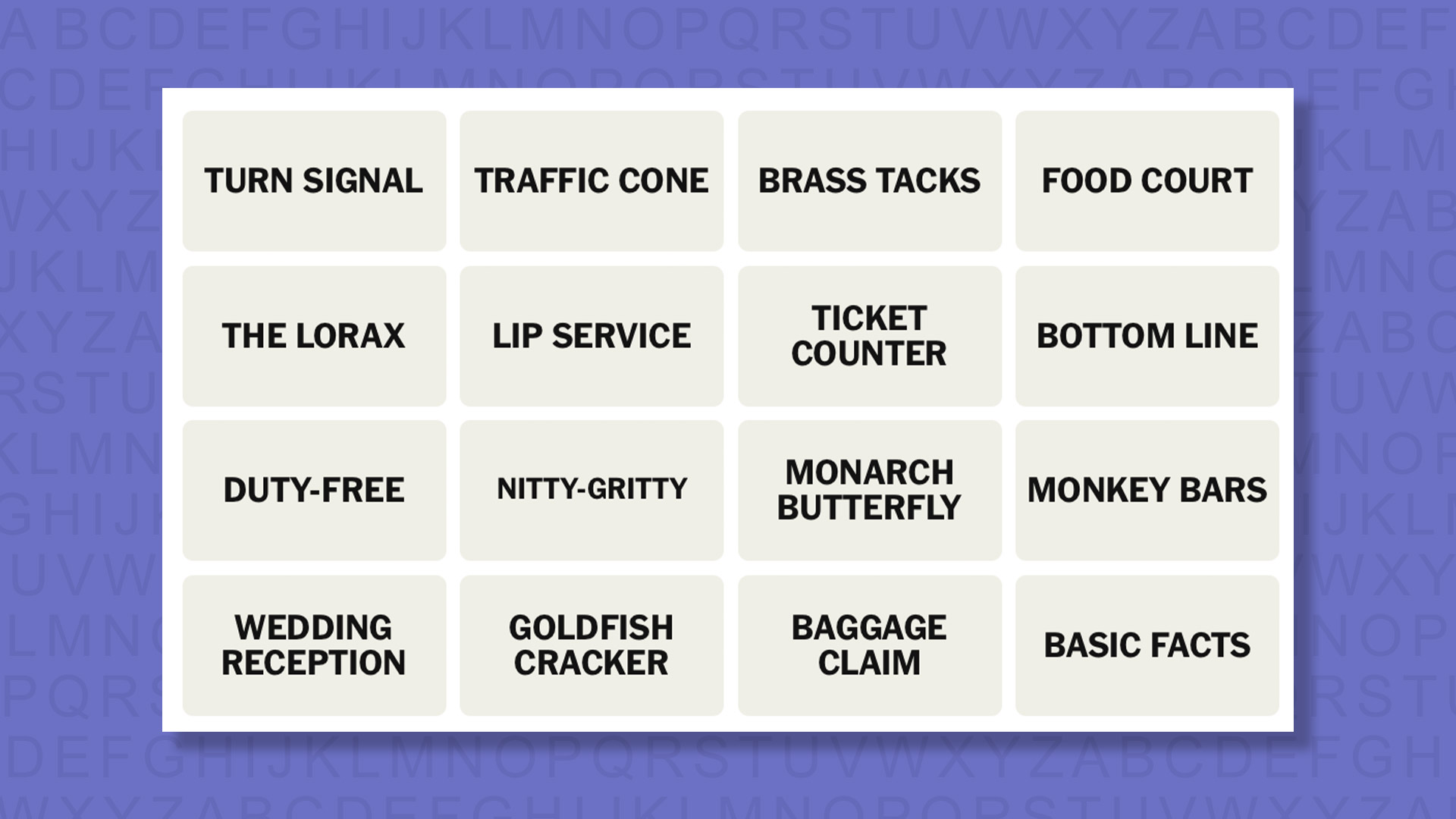 NYT Connections hints for game 1020 on a purple background