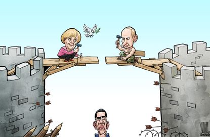 Obama cartoon World Germany Russia