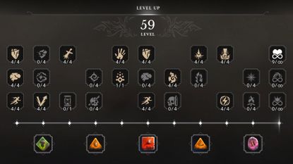 Skill tree in Valor Mortis