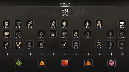 Skill tree in Valor Mortis