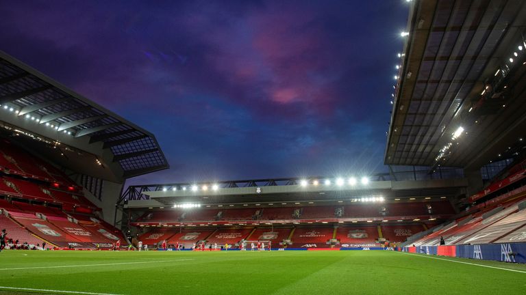 A general view of the Anfield Stadium 