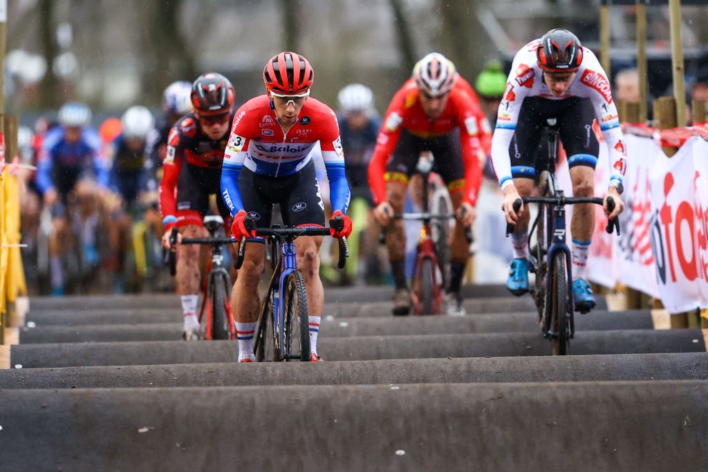 Dutch Lars Van Der Haar pictured in action during the men elite race of the Superprestige Gullegem 7th stage out of 8 in the Superprestige cyclocross cycling competition in Gullegem Saturday 07 January 2023 BELGA PHOTO DAVID PINTENS Photo by DAVID PINTENS BELGA MAG Belga via AFP Photo by DAVID PINTENSBELGA MAGAFP via Getty Images