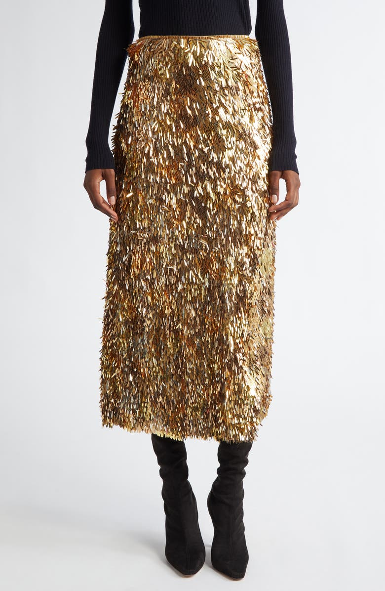 Casini Sequin Silk Skirt