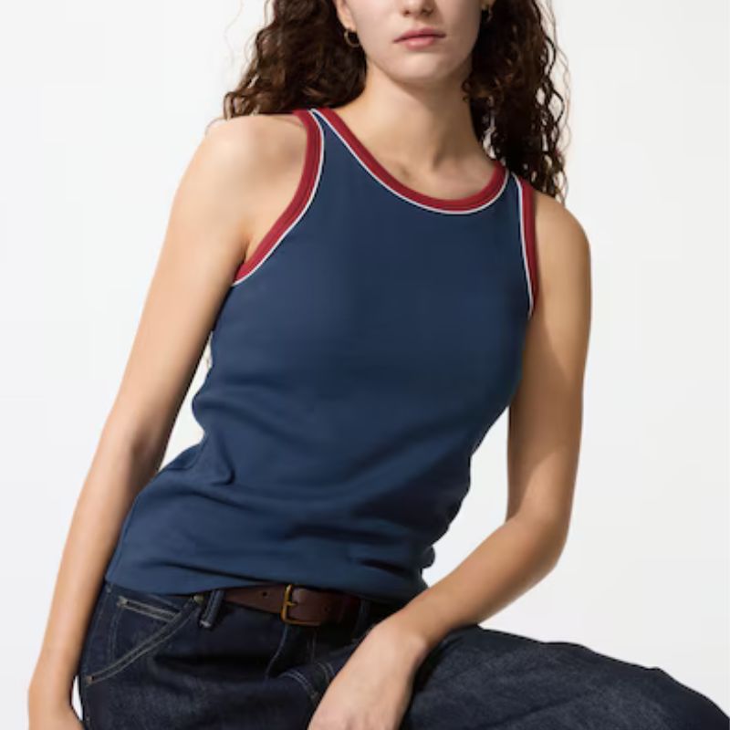 Uniqlo, Ribbed Bra Top in Navy