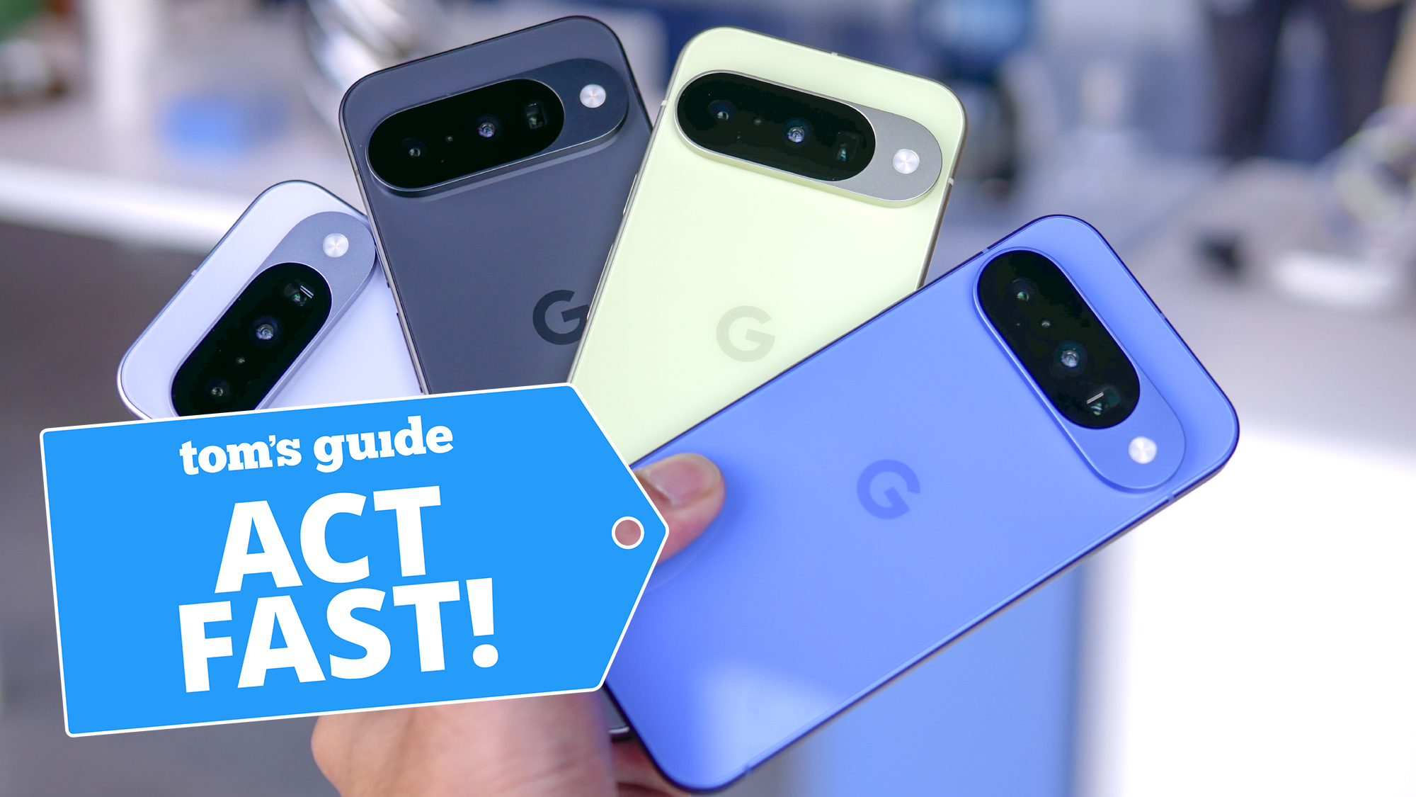 Four Pixel 10 phones