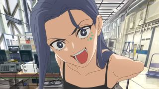 LONA female character with dark blue hair