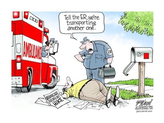 Political cartoon health Obamacare