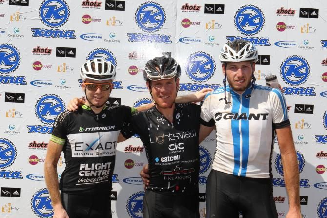 Top 3 at the Odyssey Marathon: Adrian Jackson, Chris Jongewaard and Paul Van Der Ploeg