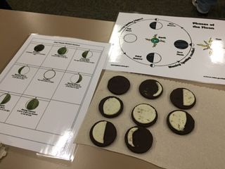 An activity involving Oreo cookies helps educate students about the upcoming total solar eclipse.