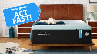 Tempur-Pedic Tempur-Breeze mattress with Act Fast deals flag overlaid