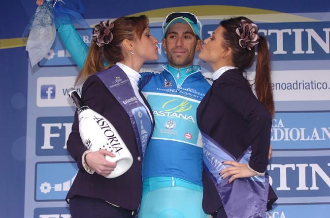 Vincenzo Nibali (Astana) on the podium
