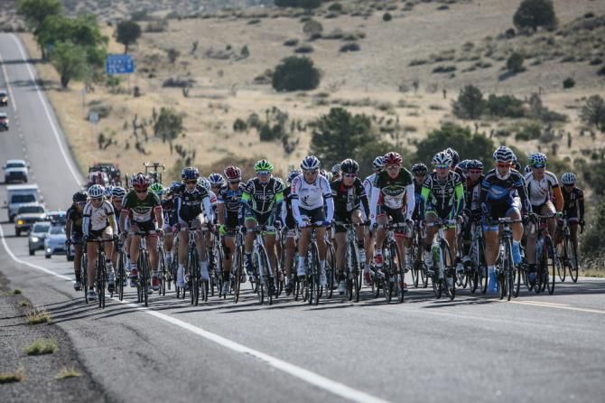 Early in the day the women&rsquo;s peloton stayed together