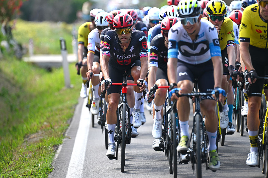 LECCE ITALY MAY 13 Larry Warbasse of The United States and Team Tudor Pro Cycling competes during the 108th Giro dItalia 2025 Stage 4 a 189km stage from Alberobello Pietramadre to Lecce UCIWT on May 13 2025 in Lecce Italy Photo by Tim de WaeleGetty Images