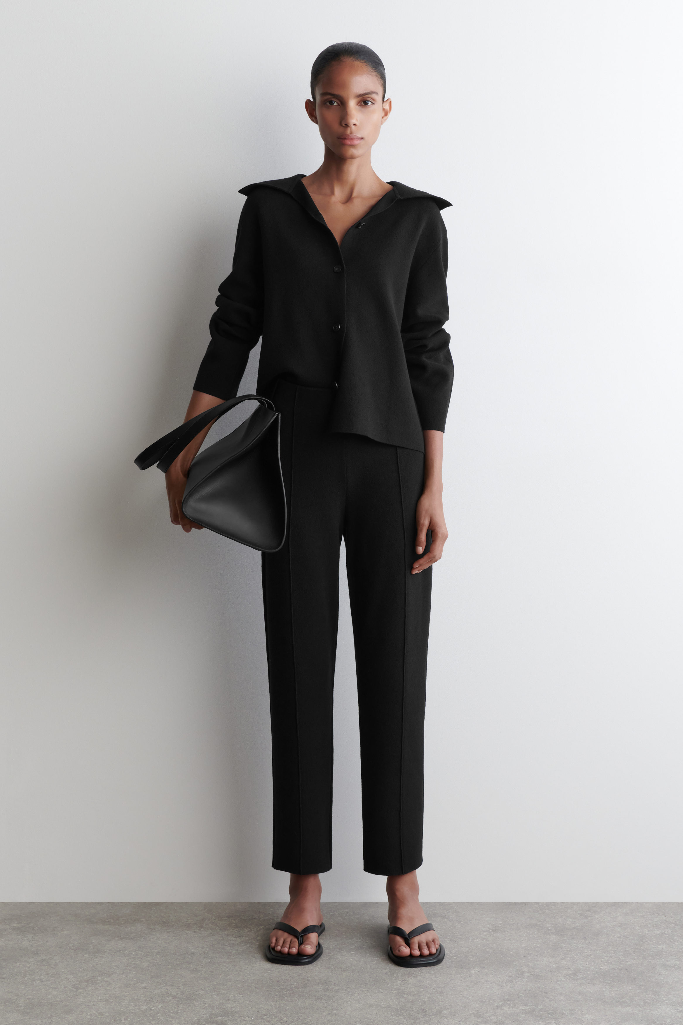 Knitted Straight-Leg Trousers