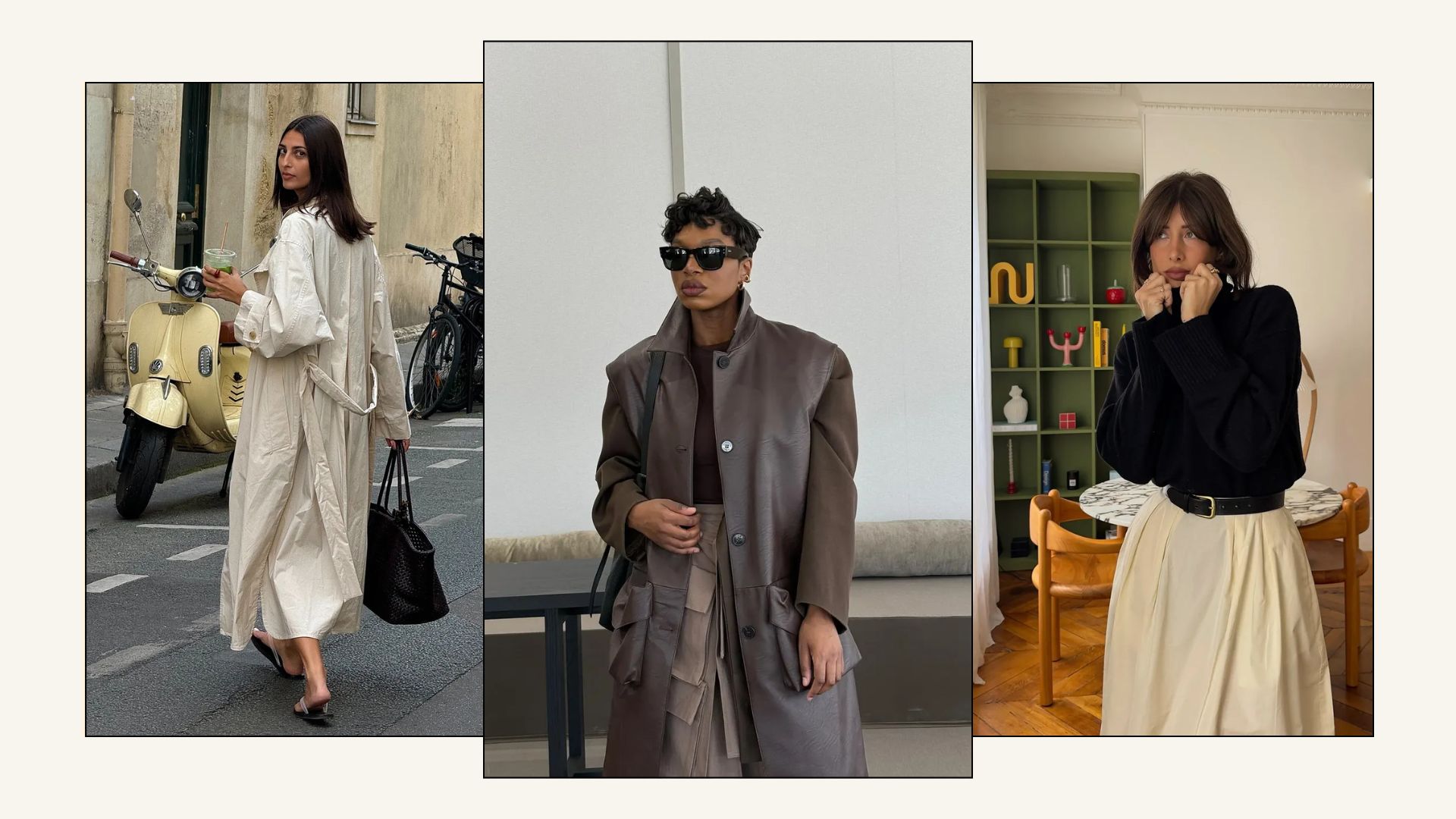 A collage of autumnal short hair trends