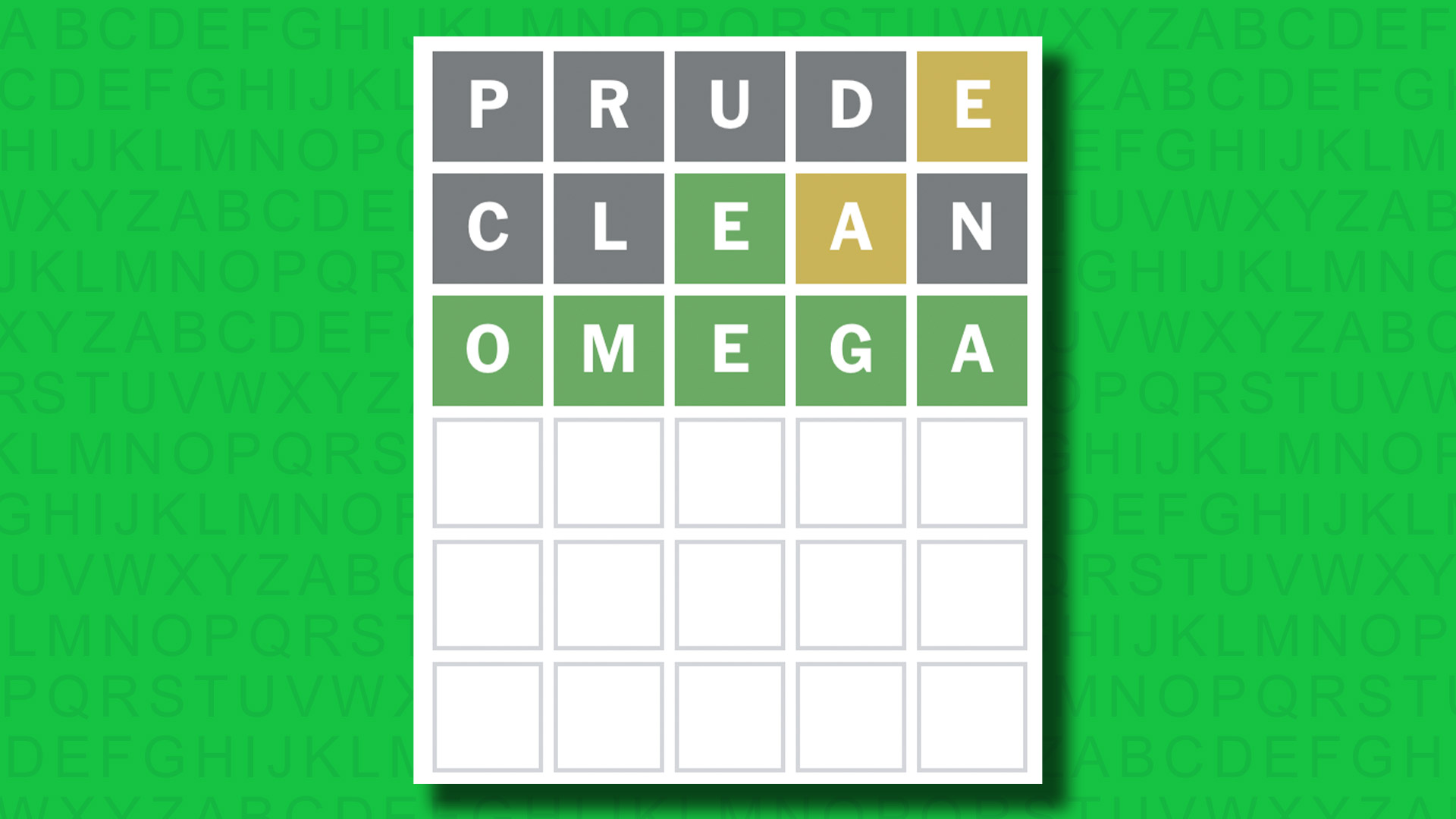 NYT Wordle answer for game 1501 on a green background