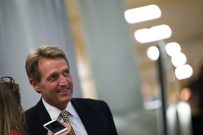 Arizona Sen. Jeff Flake (R) said on a local PBS program on Sunday that he does not support Donald Trump and would like to see other supporters of the GOP direct resources away from the candid