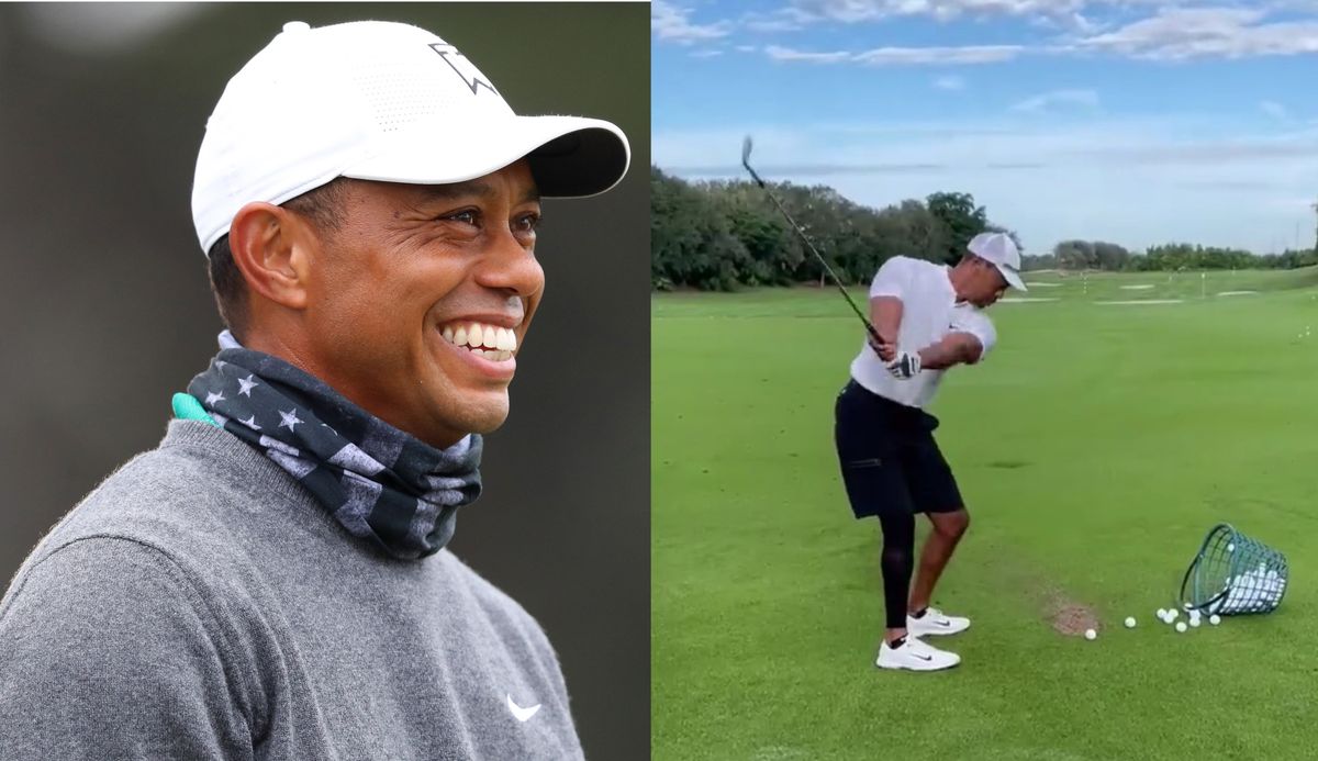 Watch - Tiger Woods Posts Video Of Himself Hitting Golf Balls For First 