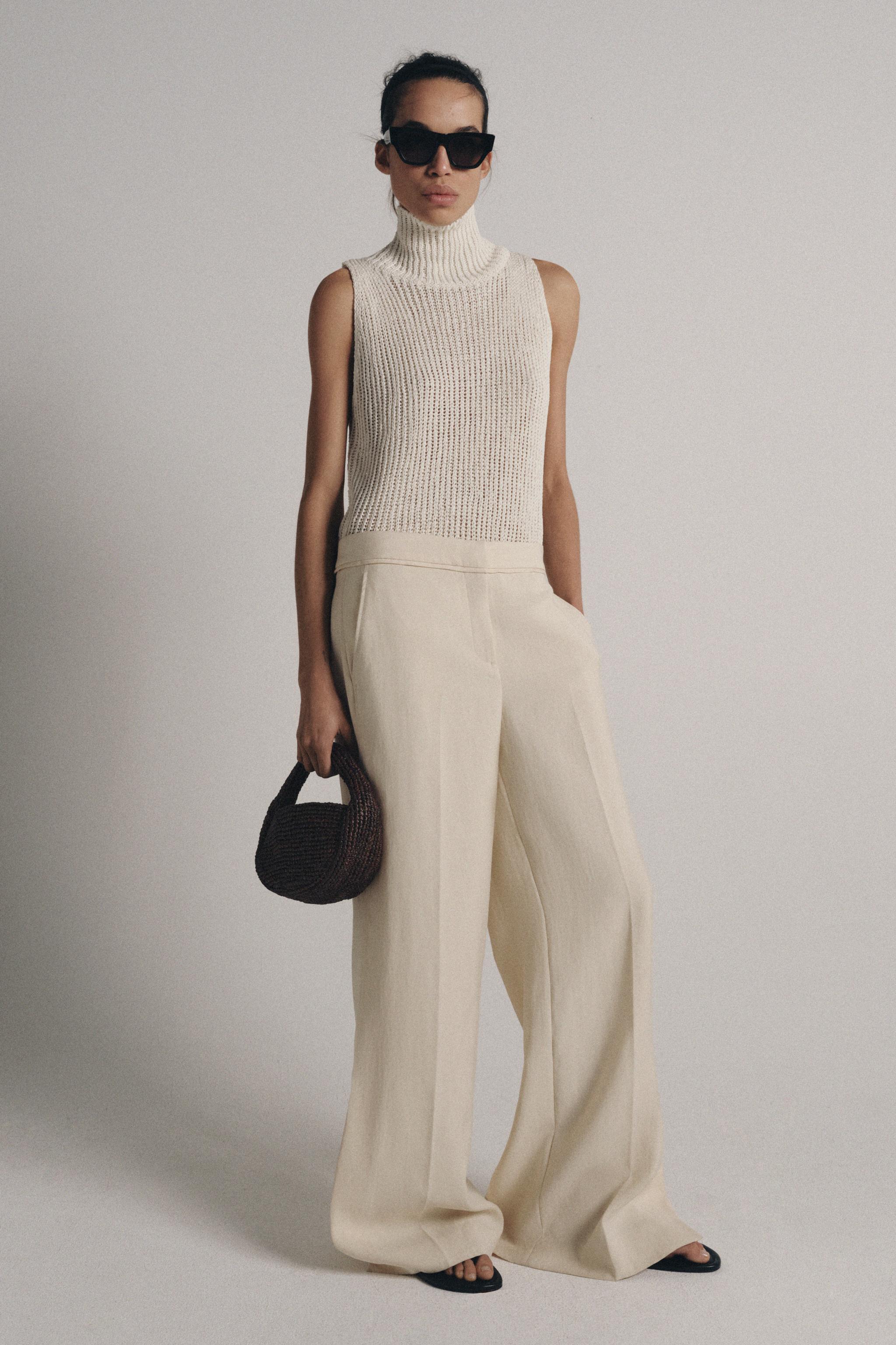 High Collar Knit Top