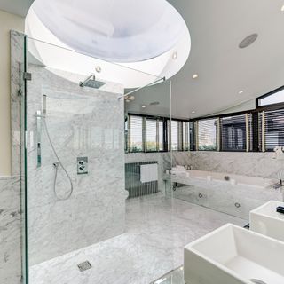 Marble bathroom and shower