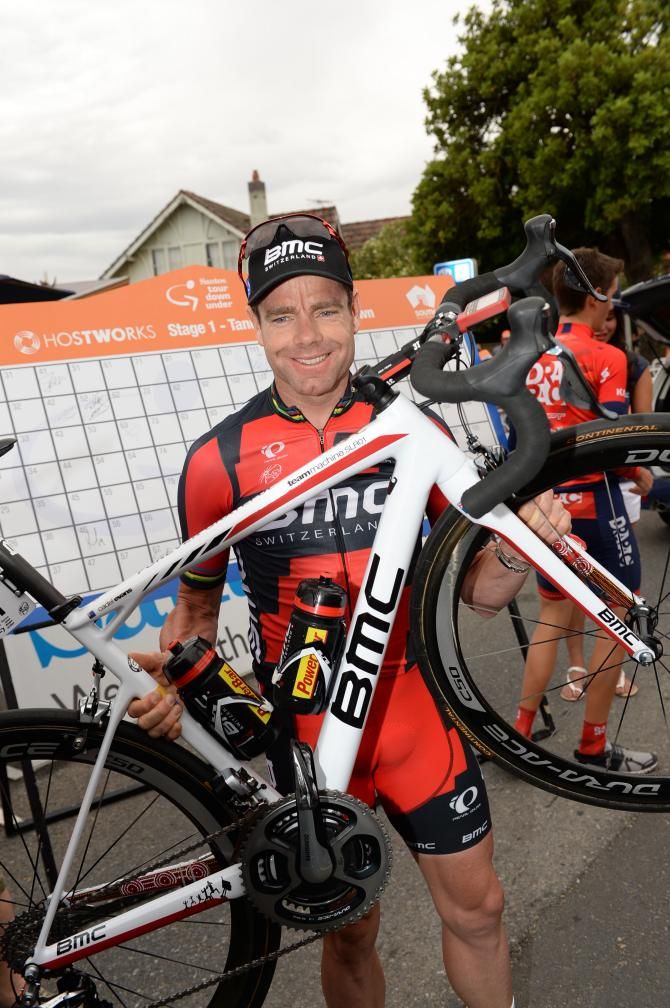 Cadel Evans (BMC) had a new bike for today's stage