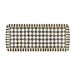 black and white checkerboard comfort mat