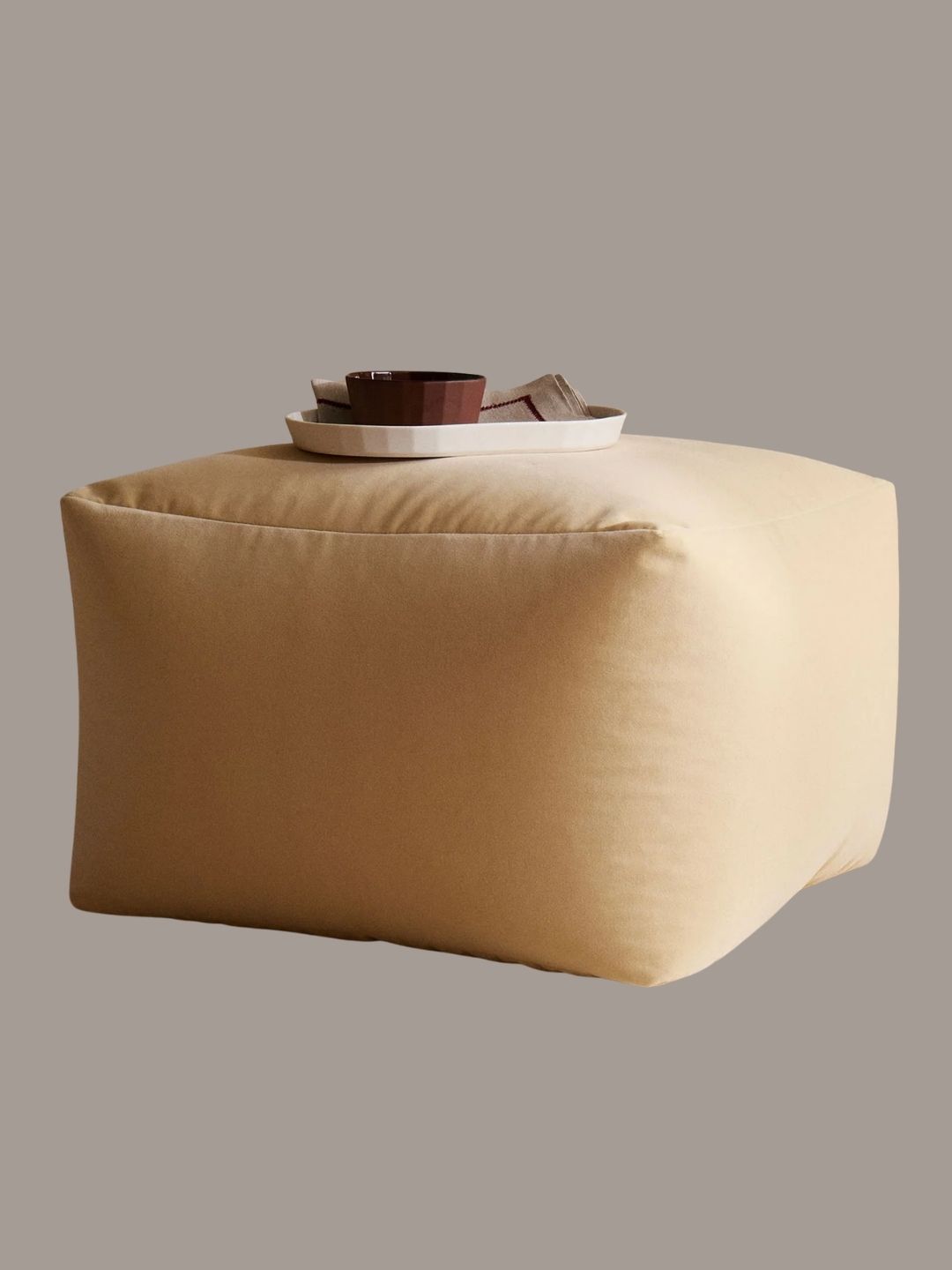 TCS Studio, Otto Pouffe Duro Velvet Crema