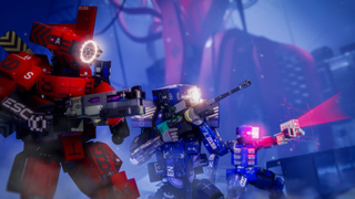 Marathon Cryo Archive extract: UESC robots lined up and ready to fire.