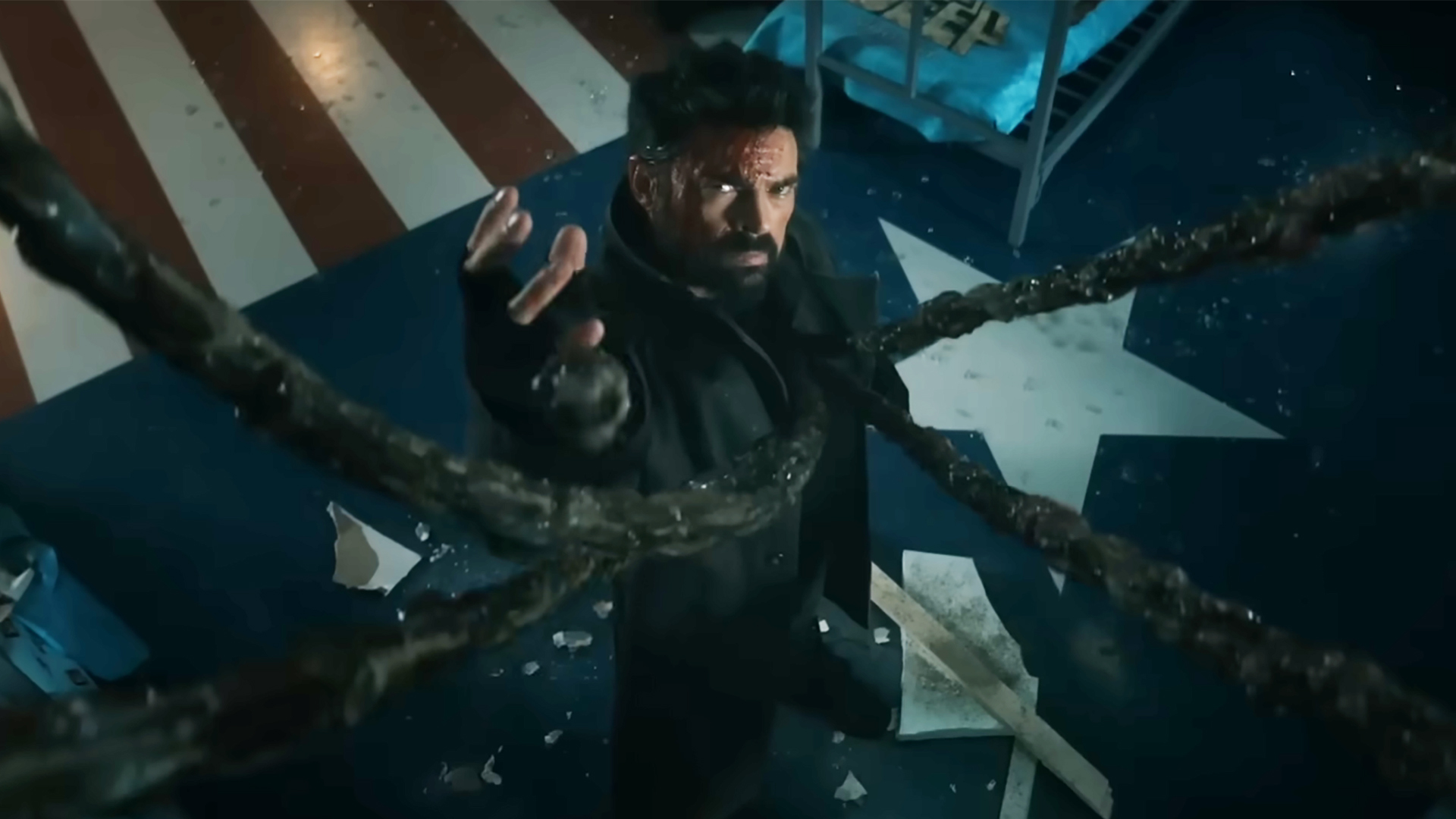 Billy Butcher using his tendril powers