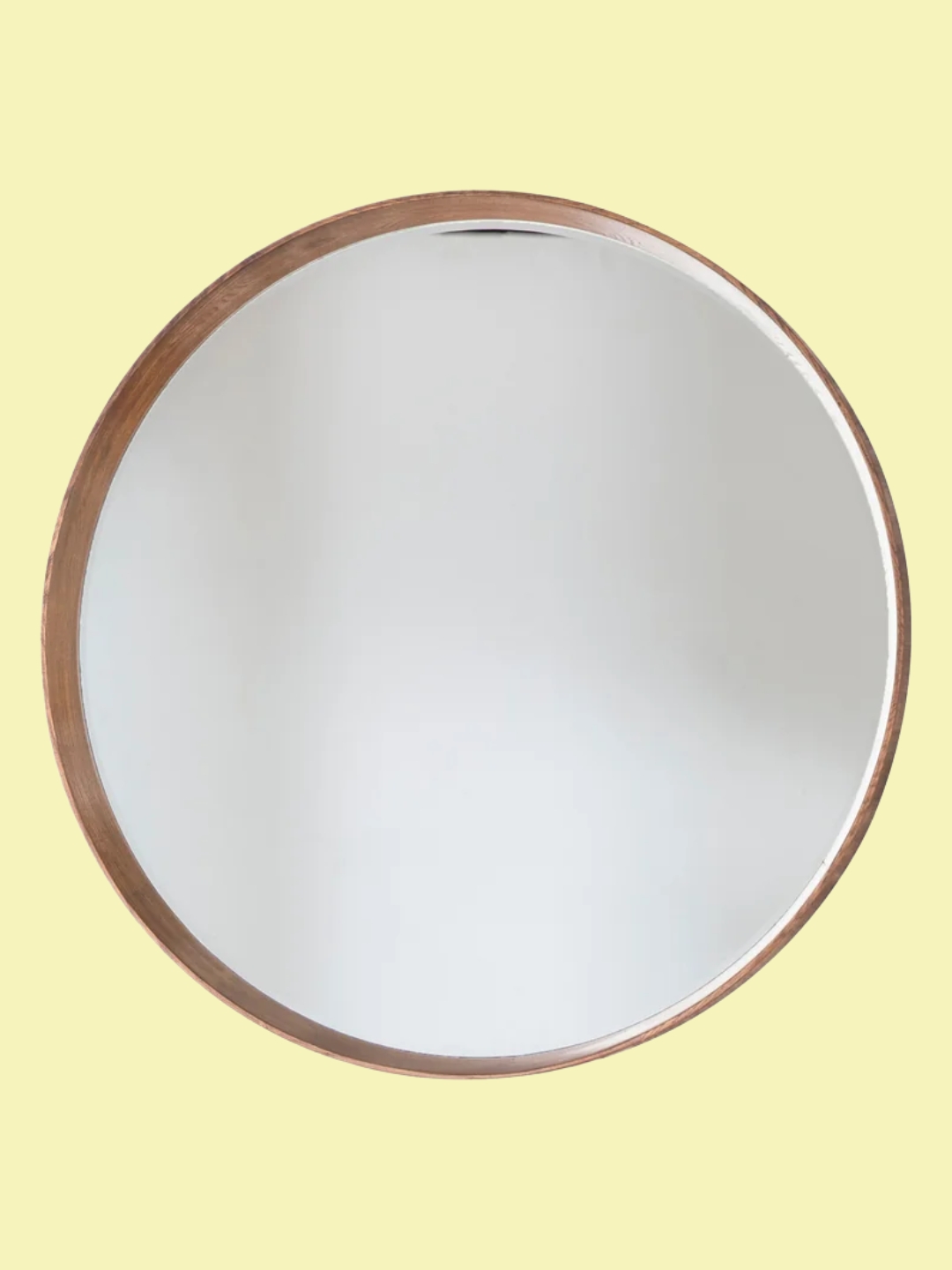 Amos Collection Mirror, Amos Solid Oak Large Round Mirror