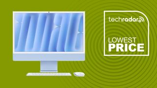 An image of a Mac desktop with the words lowest price next to it