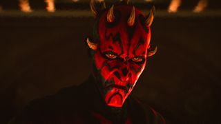 A close-up of Maul (voiced by Sam Witwer) as seen in "Star Wars: Maul - Shadow Lord" on Disney+