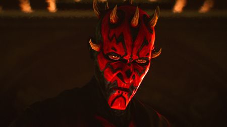 A close-up of Maul (voiced by Sam Witwer) as seen in "Star Wars: Maul - Shadow Lord" on Disney+