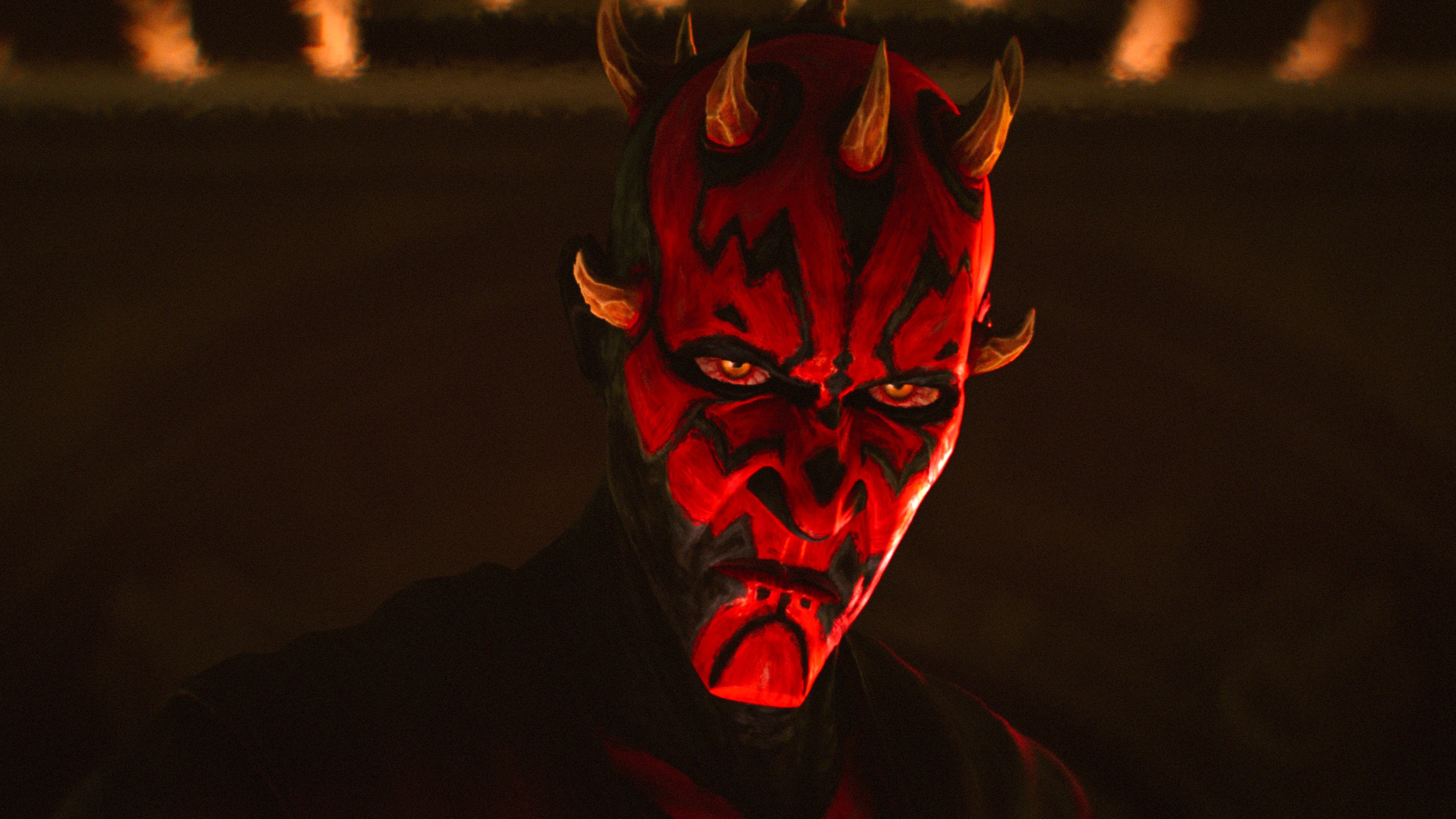 A close-up of Maul (voiced by Sam Witwer) as seen in "Star Wars: Maul - Shadow Lord" on Disney+