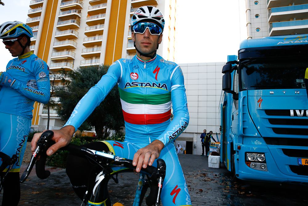 Vincenzo Nibali in his Italian national champions jersey