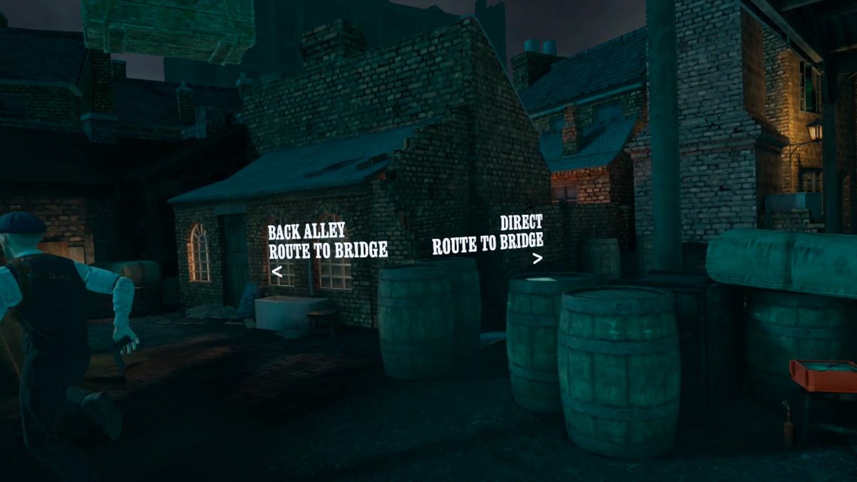 Peaky Blinders The King's Ransom VR screenshot showing branching story paths
