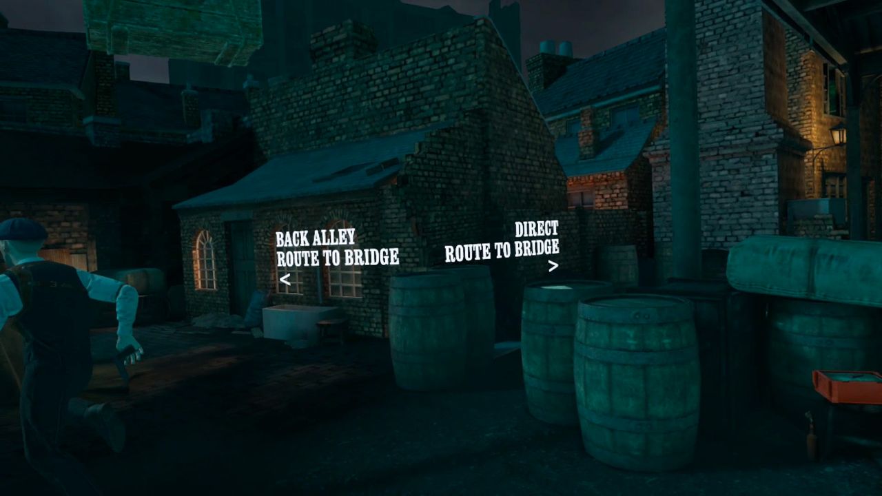 Peaky Blinders The King's Ransom VR screenshot showing branching story paths