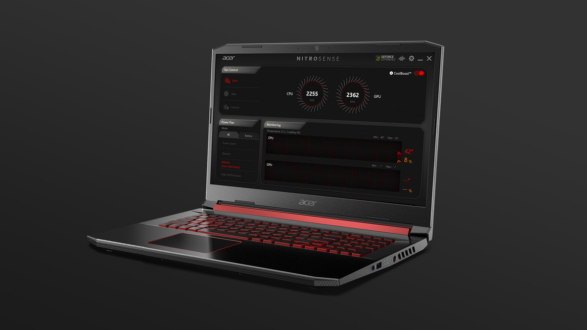 Acer Nitro 5 har et chassis med eksepsjonell kjøling som kan styres med egen programvare. Perfekt når man trenger litt ekstra krutt til de mest krevende spillene.