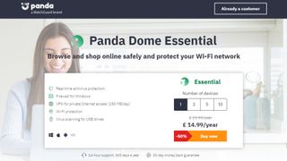 Panda Dome Essential website screenshot