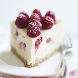 Lemon and raspberry ricotta cheesecake-cookery-woman&home