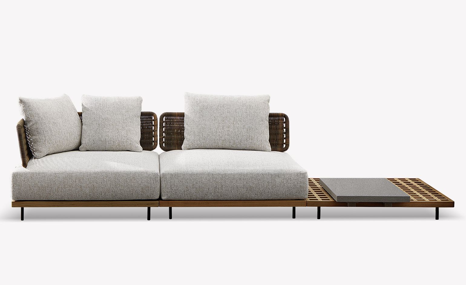 Quadrado bench by Marcio Kogan For Minotti