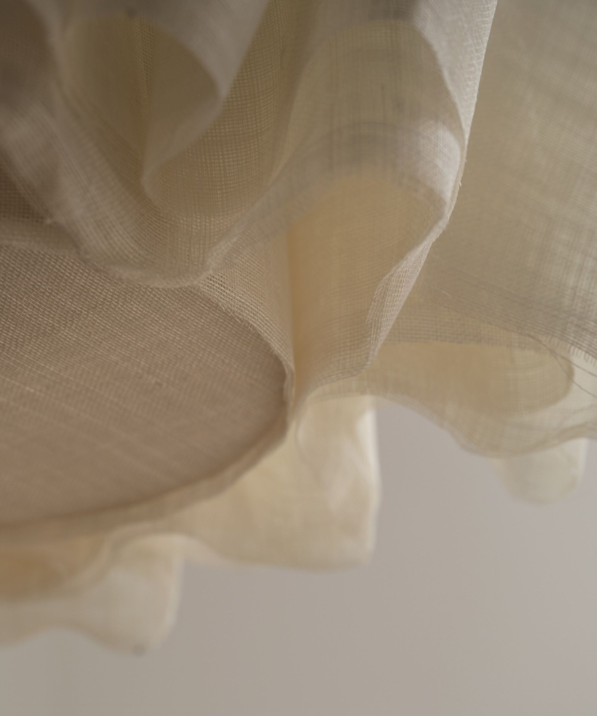 close up of fabric of a light