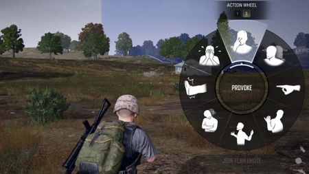 Player Unknown's Battlegrounds emote wheel header image