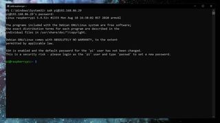 SSH into the Raspberry Pi from Windows