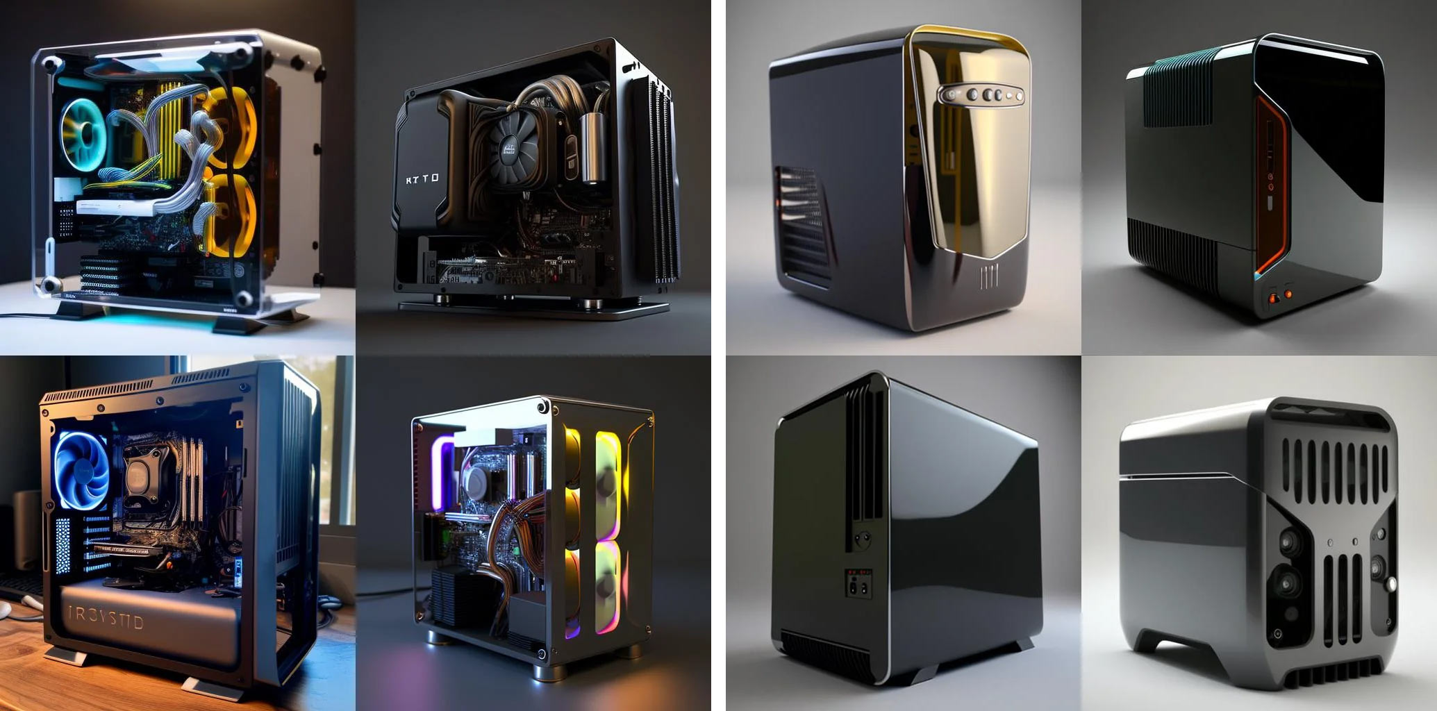 AI generated PC case designs