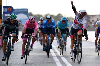 Diego Ulissi beat Joao Almeida in the sprint