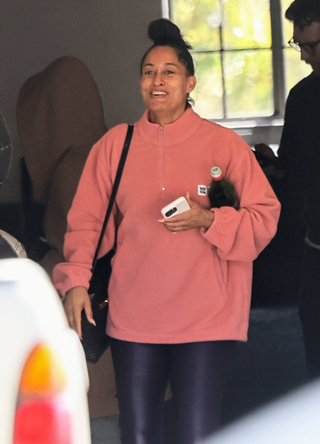 Tracee Ellen Ross is seen leaving the gym on February 9, 2024 in West Hollywood, California