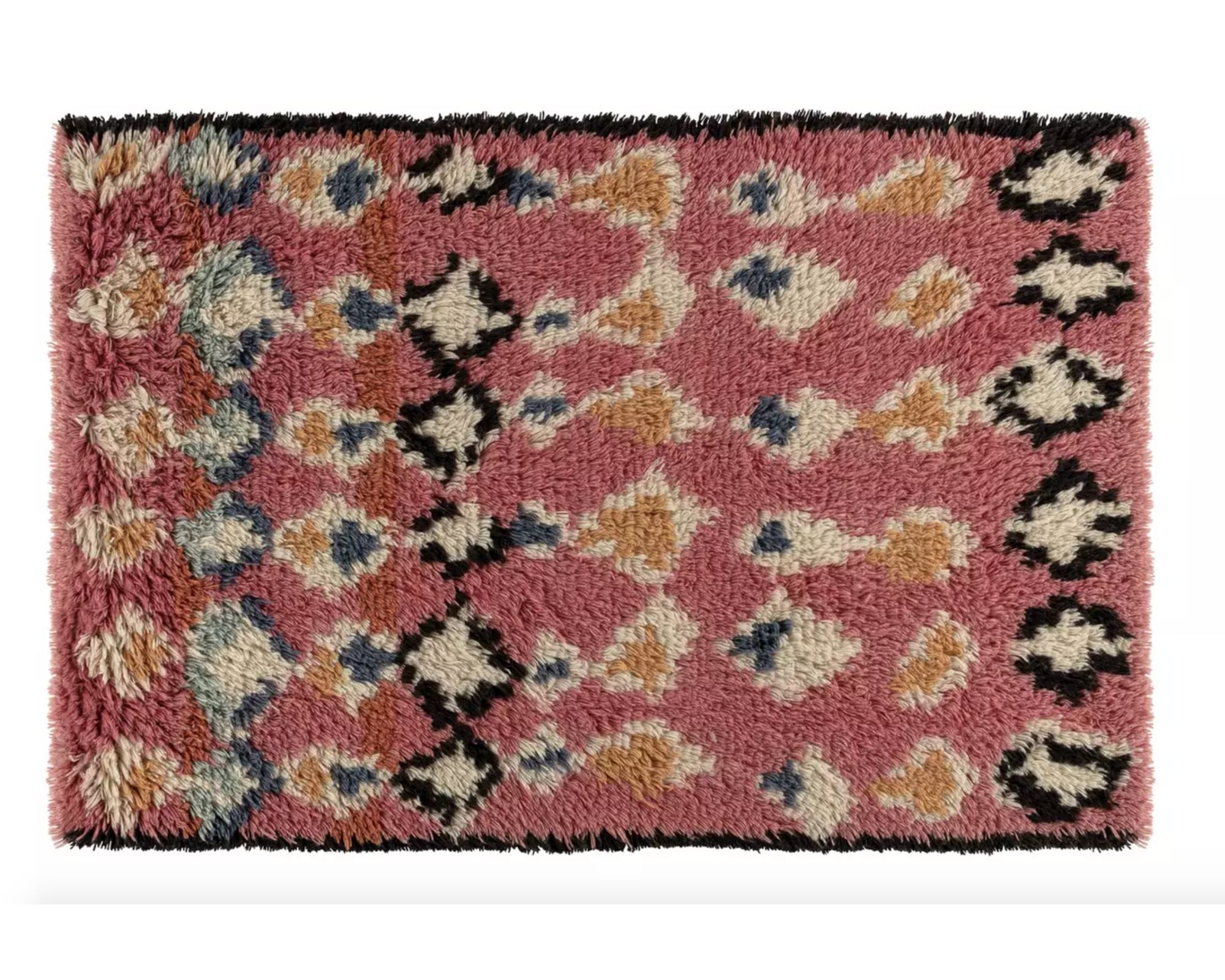 Habitat pink wool Berber-style rug