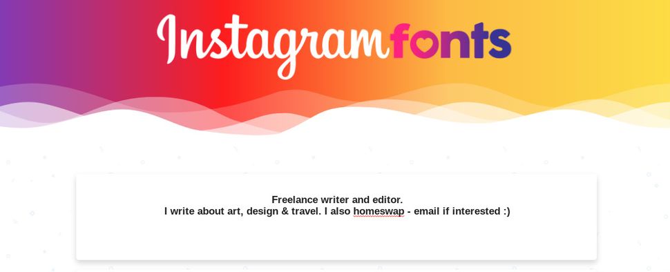 free font like instagram header