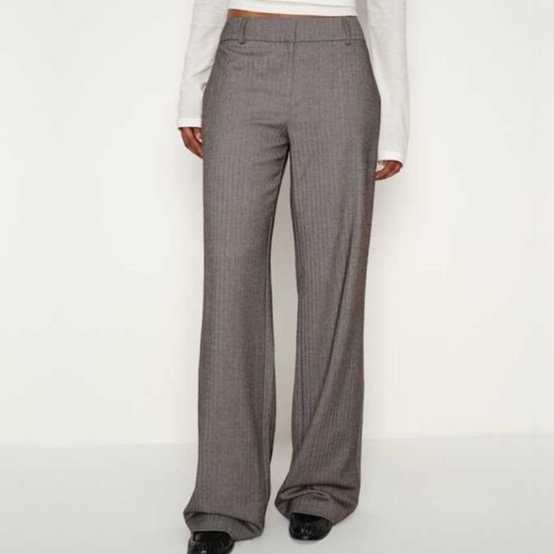 Reformation, grey tailored trousers
